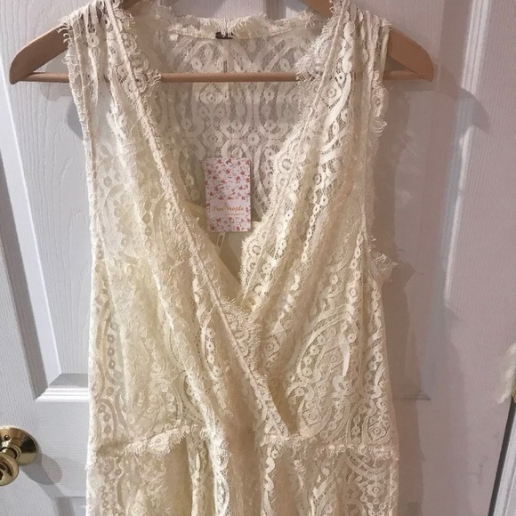 NWT Free People Ivory Lace Dress Sz Small - Picture 1 of 6